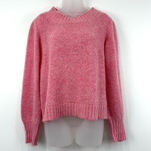 Xirena Sweater Womens M Pink Dillian Melange Wool Blend Preppy Made In Italy